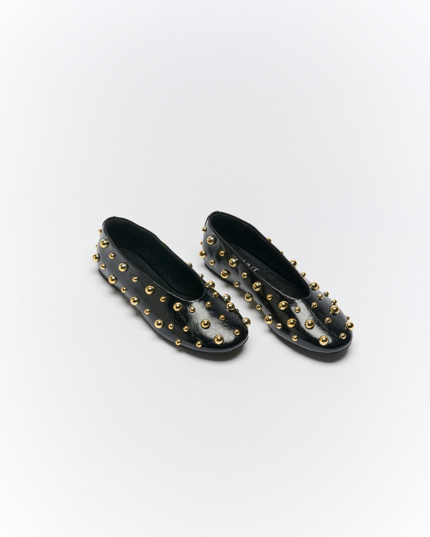 Zola Studded Ballet Flat Black