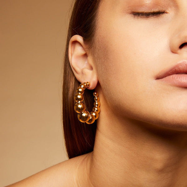 Find Andy Creole Earrings Gold - GAS Bijoux at Bungalow Trading Co.