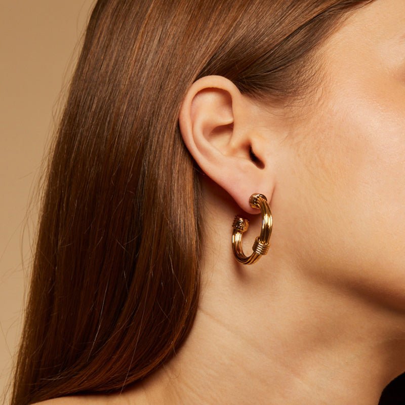 Find Ariane Gold Hoop Earrings - GAS Bijoux at Bungalow Trading Co.