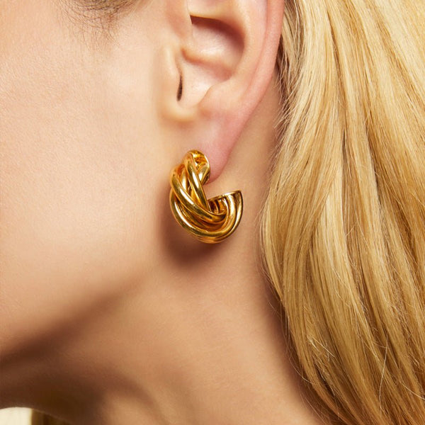 Find Atik Hoop Earrings Mini Gold - GAS Bijoux at Bungalow Trading Co.