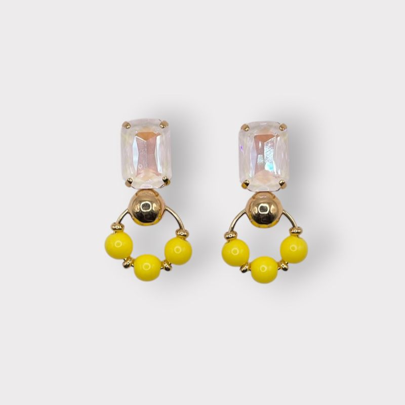 Bilboquet Short Earrings Yellow