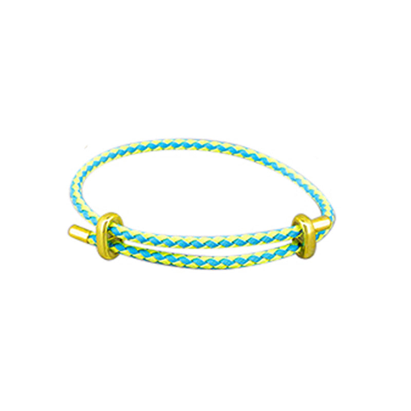 Neon Blue + Yellow Rope Bracelet