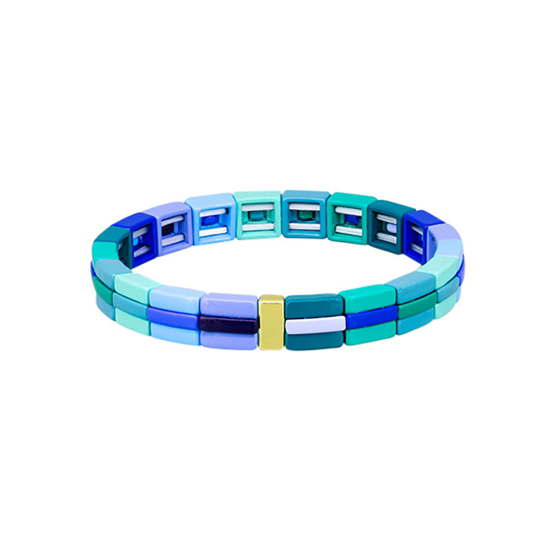 Blue Slim Tile Bracelet