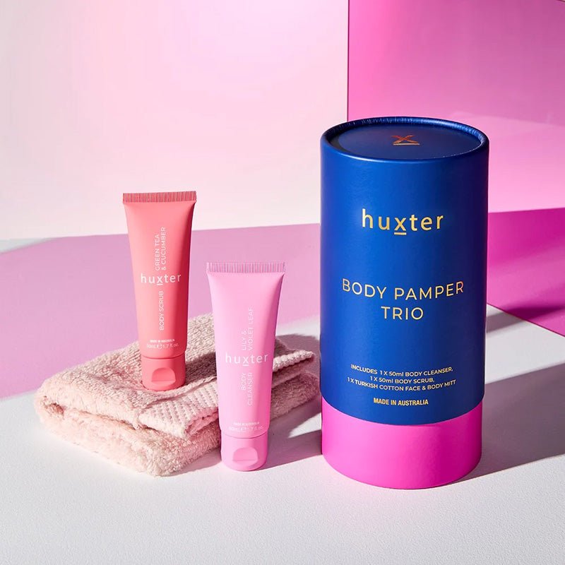 Find Body Pamper Trio Cobalt with Fuchsia - Huxter at Bungalow Trading Co.