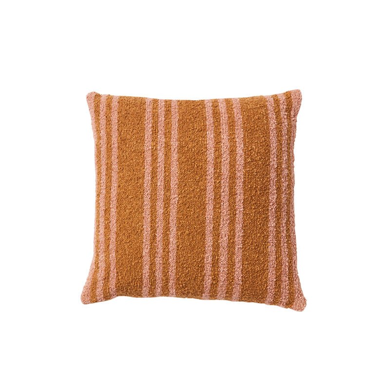 Find Boucle Trio Stripe Tan Pink Cushion 60cm - Bonnie & Neil at Bungalow Trading Co.