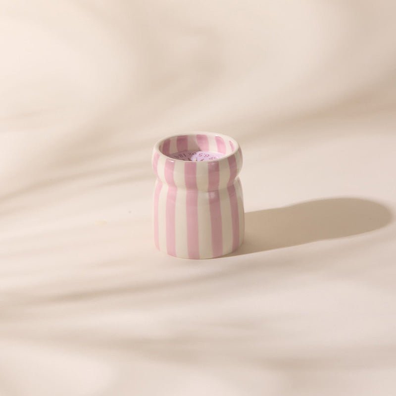 Find Cabana Lavender Striped Grecian Sand Candle - Designworks at Bungalow Trading Co.