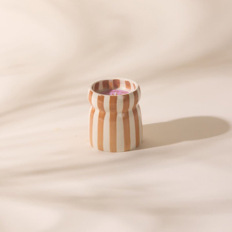 Find Cabana Rust Striped Sienna Sunset Candle - Designworks at Bungalow Trading Co.