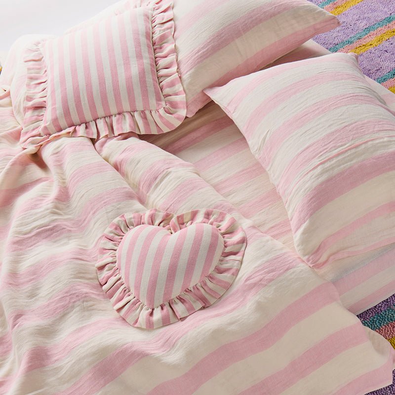 Find Candy Stripe Linen Quilt Cover - Kip & Co at Bungalow Trading Co.