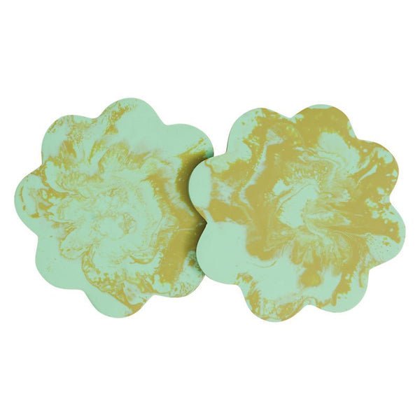 Find Cecilia Coasters Set of 2 Artichoke - Sage & Clare at Bungalow Trading Co.
