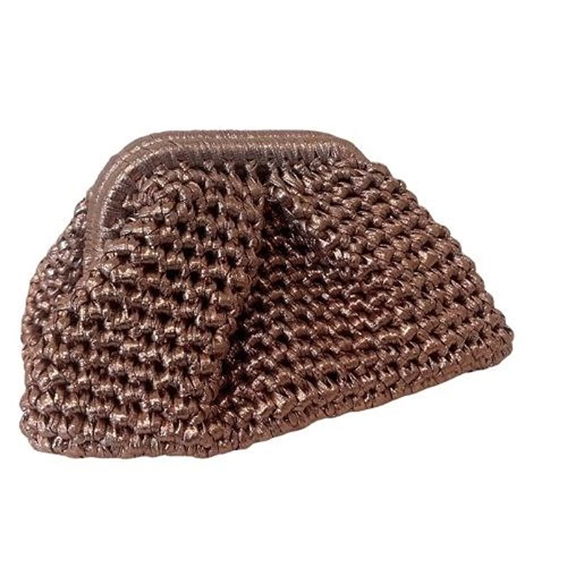 Capri Clutch Champagne Metallic