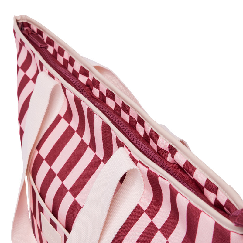 Cooler Base Burgundy/Peony Check