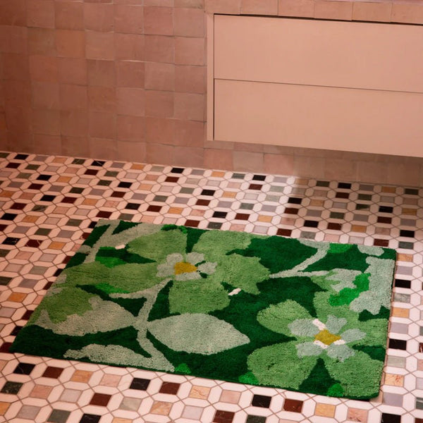 Find Cosmos Green Bath Mat - Bonnie & Neil at Bungalow Trading Co.