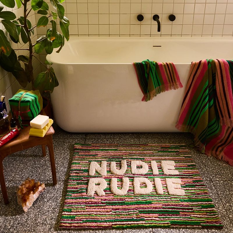 Tula Nudie Rudie Bath Mat Rosewood
