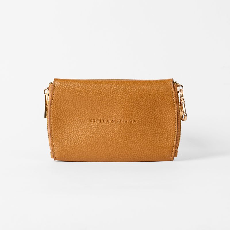 Duo Double Sided Sunglass Case Caramel