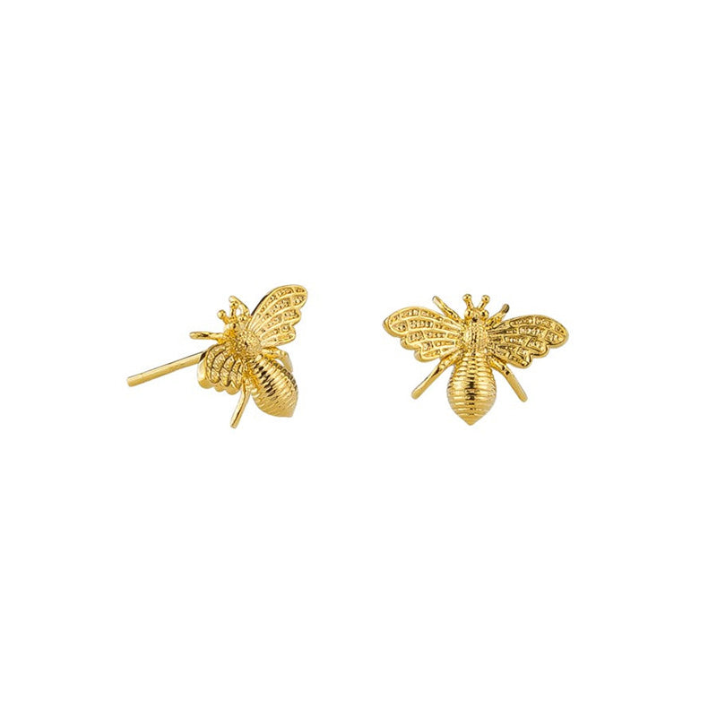 Honey Bee Gold Stud Earrings