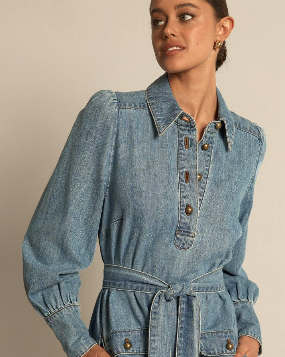 Opal Dress Light Washed Denim