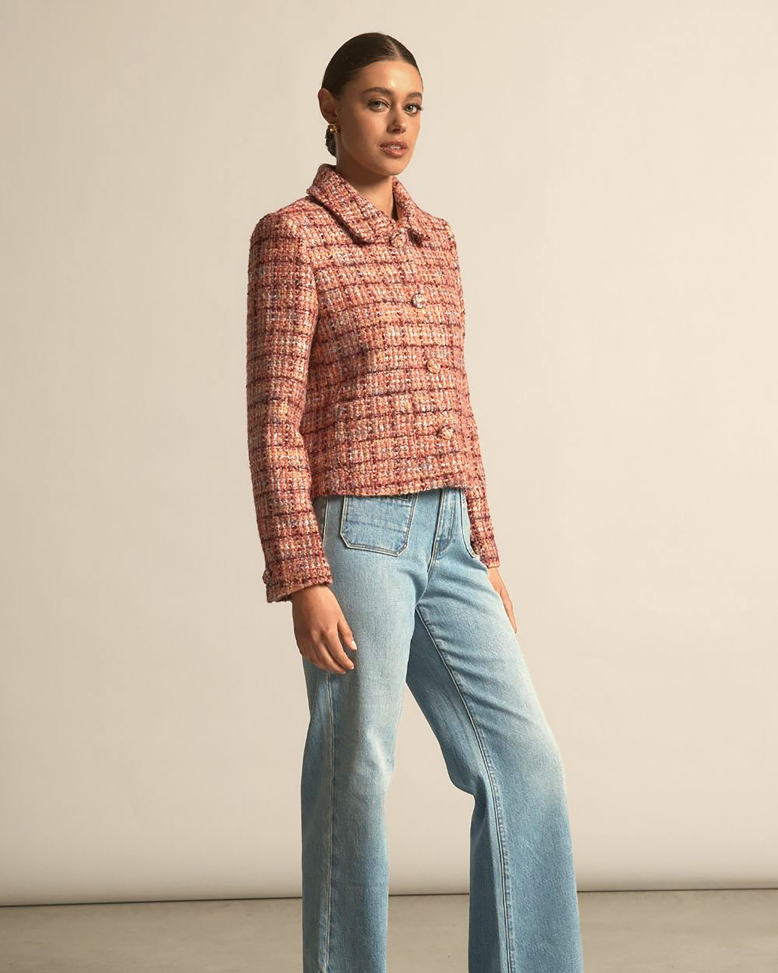 Plume Jacket Berry Check