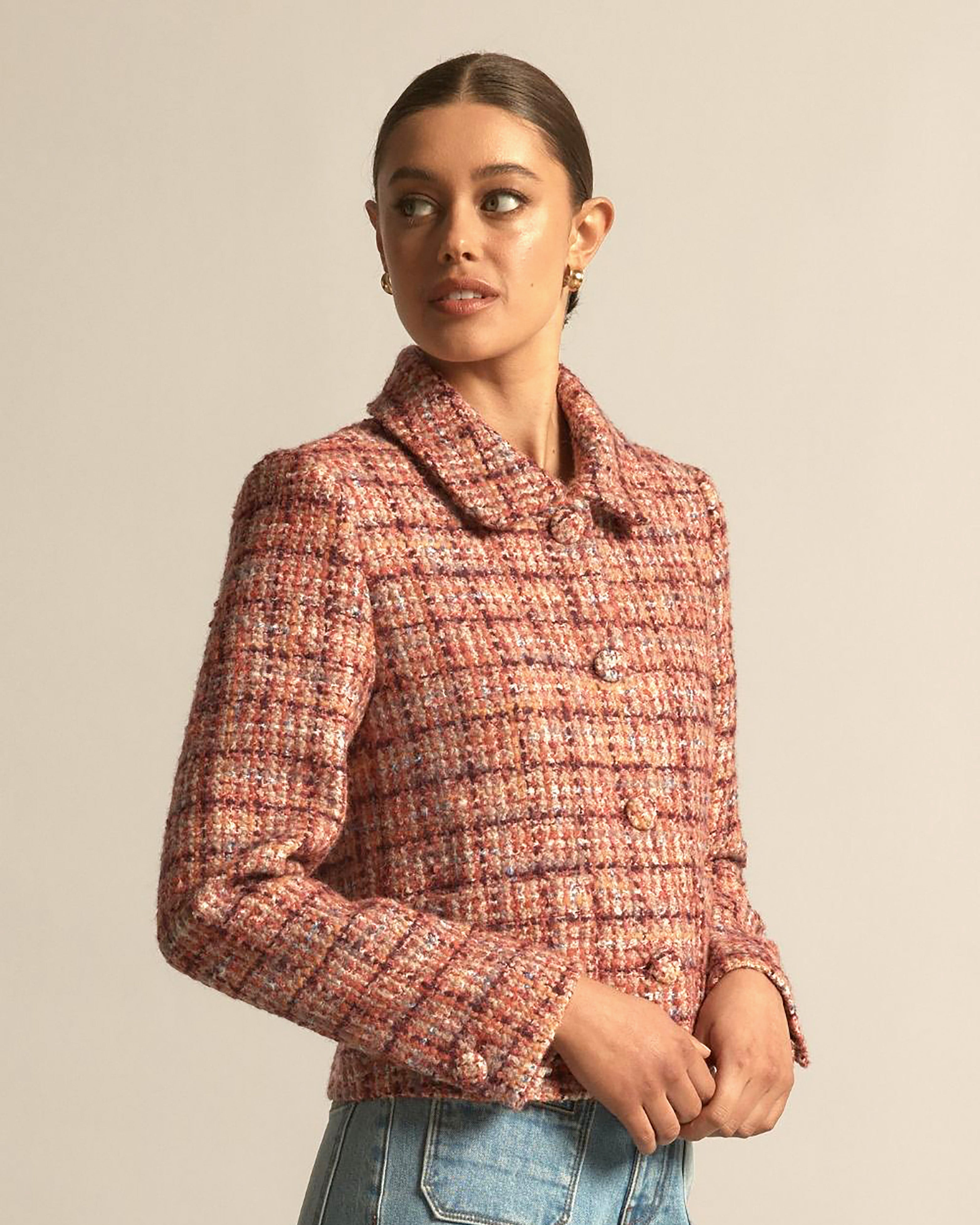 Plume Jacket Berry Check