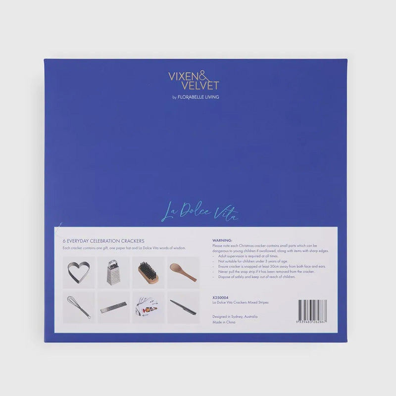 La Dolce Vita Xmas Crackers Mixed Stripe
