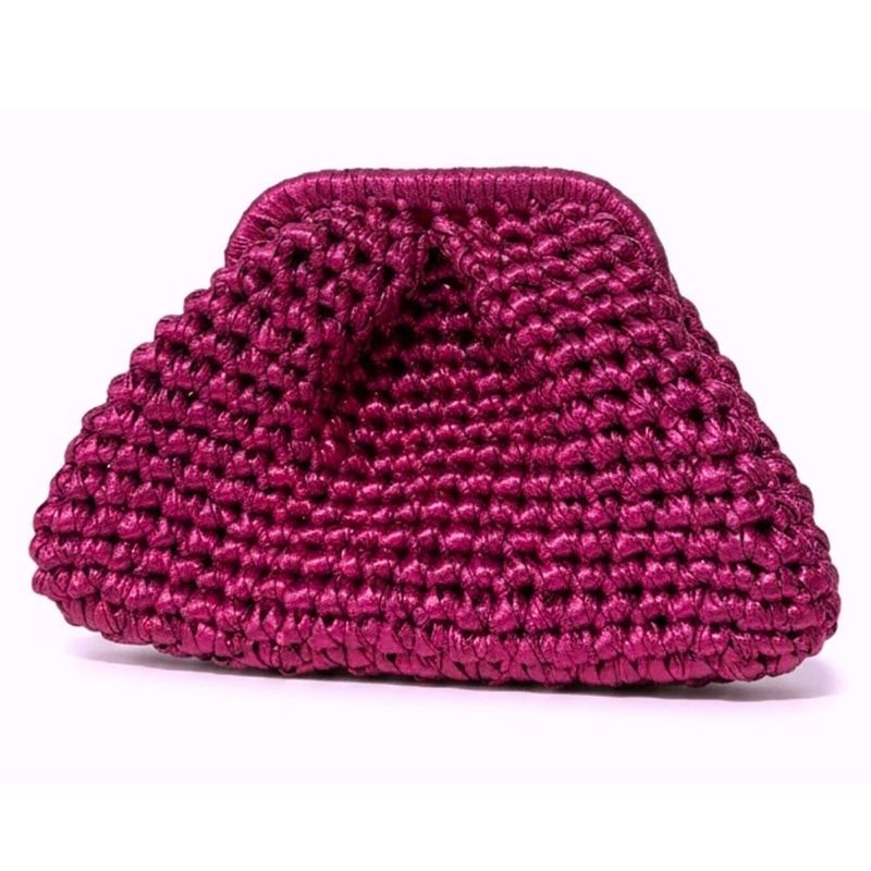 Capri Clutch Fuchsia Metallic