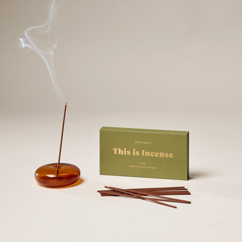 Find Glass Incense Holder Amber - This Is Incense at Bungalow Trading Co.