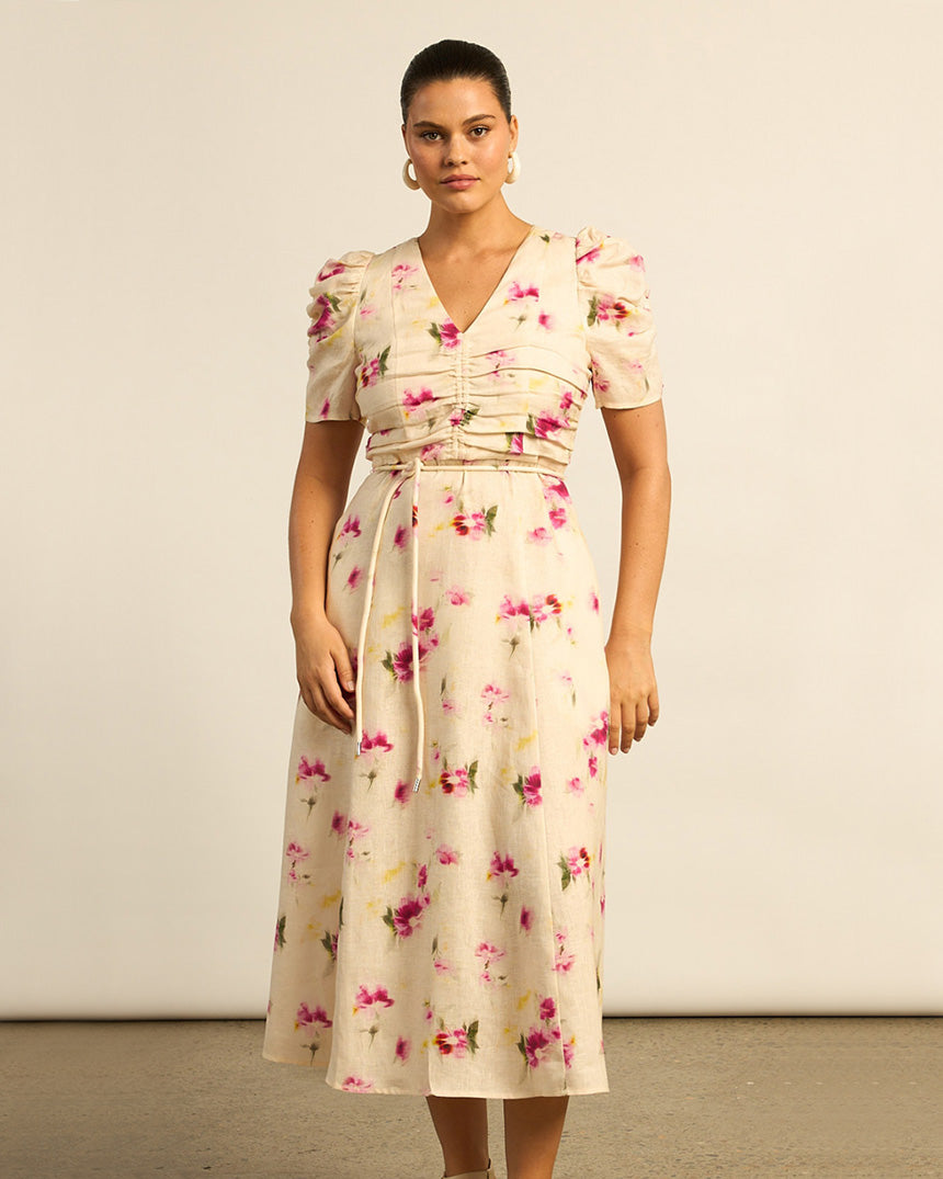 Glimmer Dress Watercolour Bloom