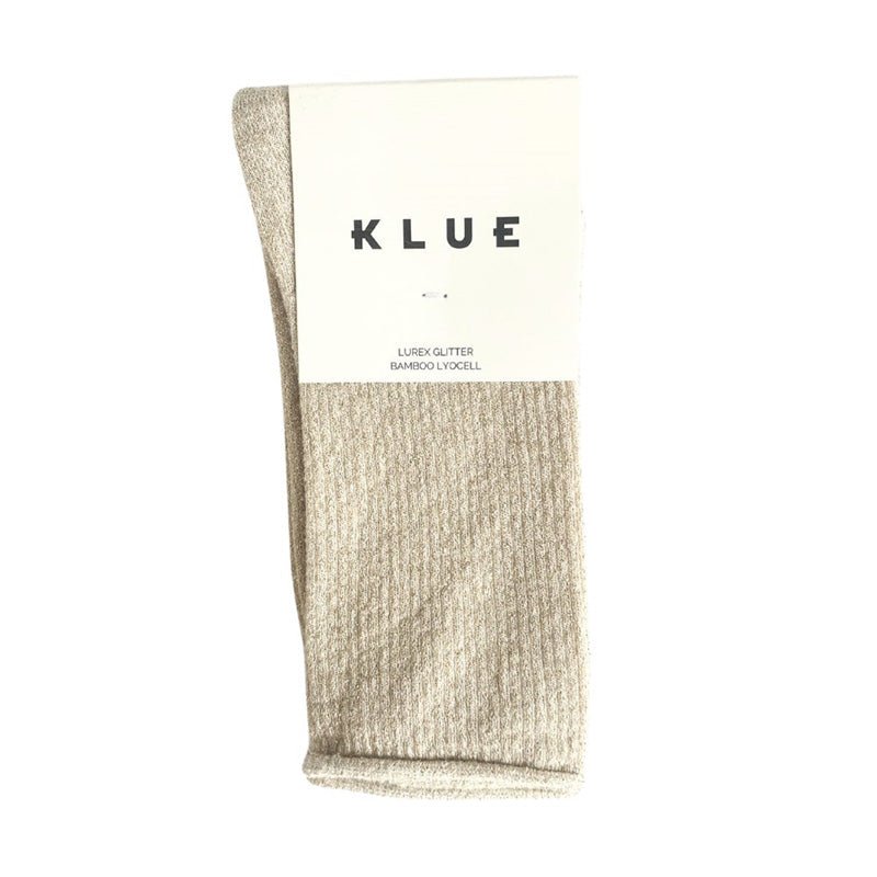 Find Glitter Lurex Socks Beige - Klue at Bungalow Trading Co.