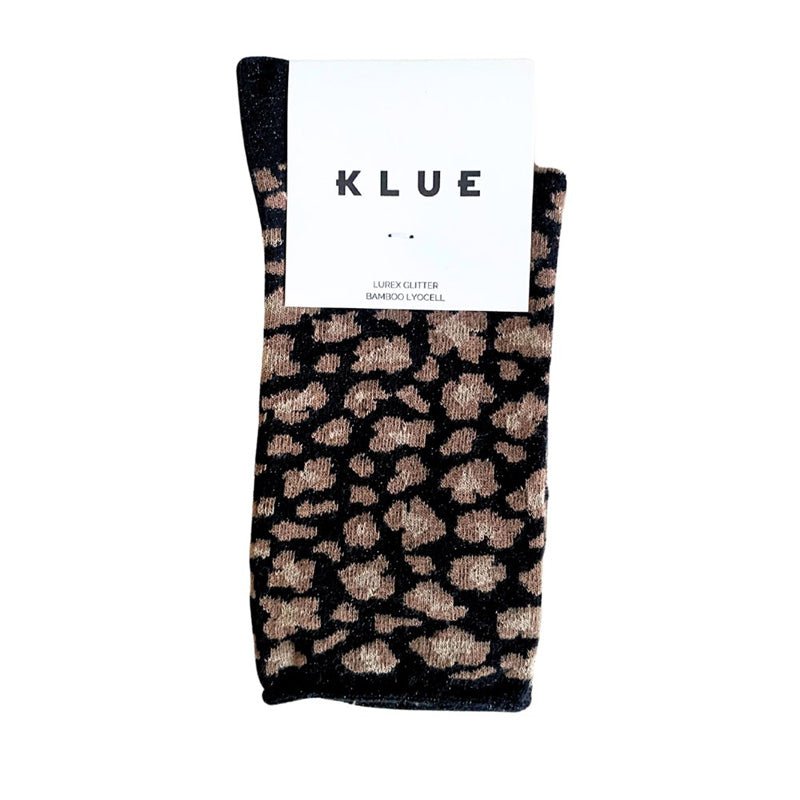 Find Glitter Lurex Socks Leopard Black - Klue at Bungalow Trading Co.