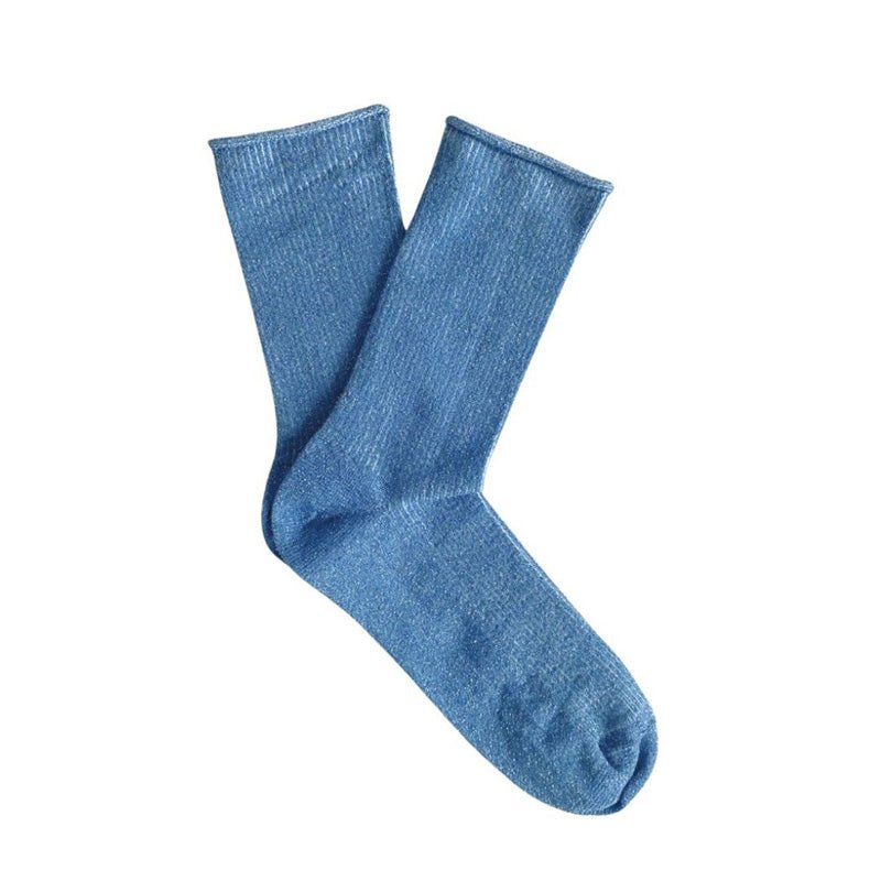 Find Glitter Lurex Socks Mineral Blue - Klue at Bungalow Trading Co.