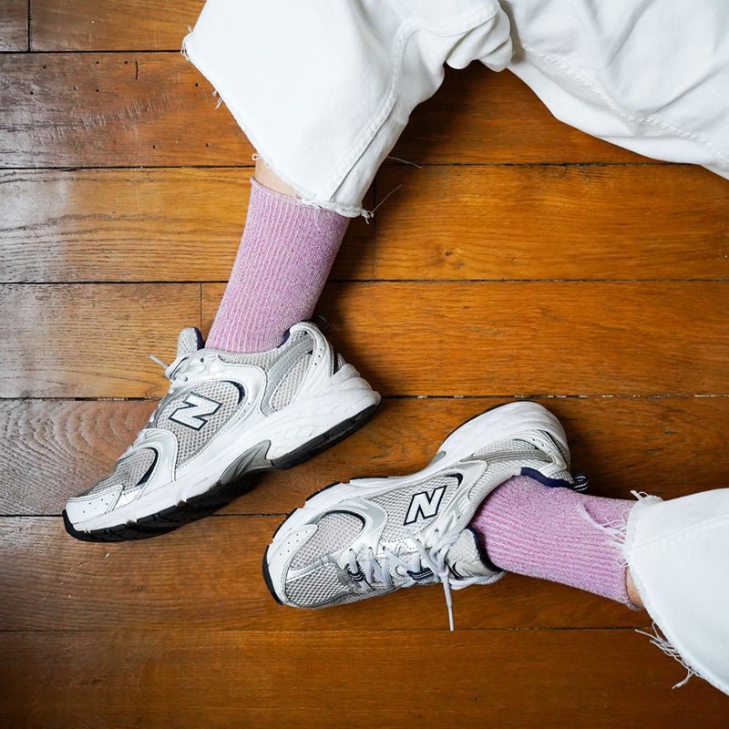 Find Glitter Lurex Socks Pink - Klue at Bungalow Trading Co.