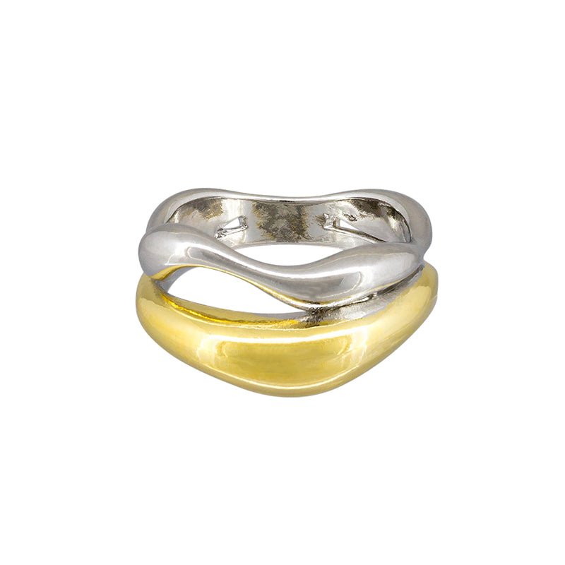 Find Gold and Silver Curves Ring - Tiger Tree at Bungalow Trading Co.