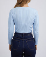 Find Greta Long Sleeve Light Blue - Foxwood at Bungalow Trading Co.
