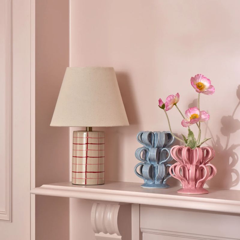 Zadie Table Lamp Ivory & Red