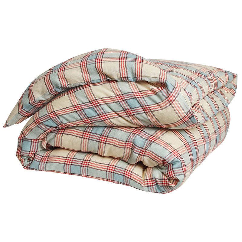 Isla Linen Quilt Cover Cerulean