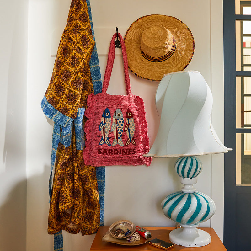 Sandria Crochet Sardines Tote Bag