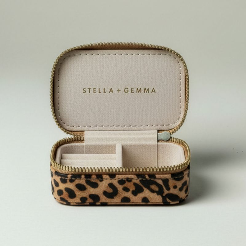 Jewellery Box Leopard Print Rectangle Small