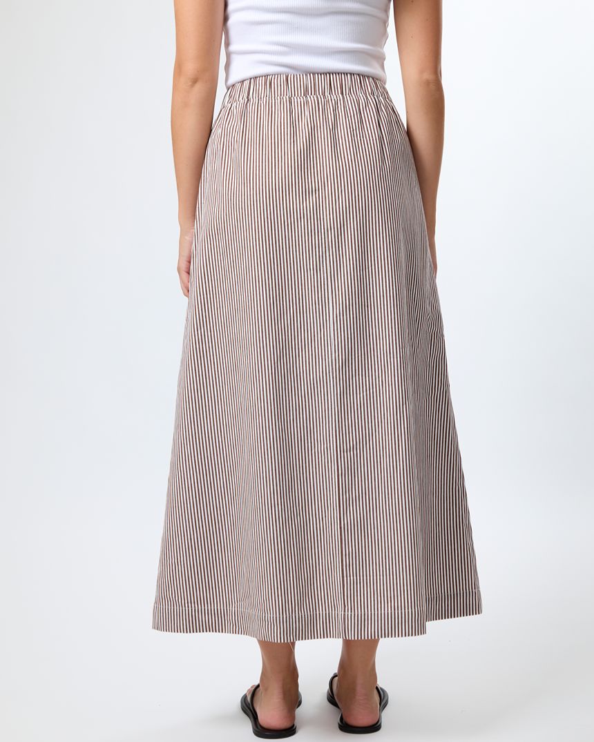 Leena Skirt Chocolate Stripe