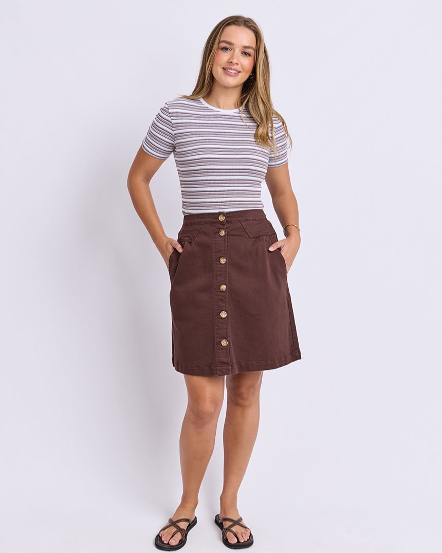 Leona Rib Top Chocolate