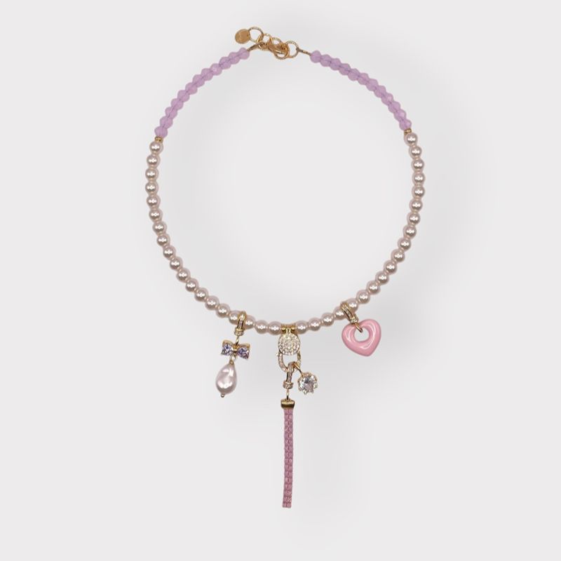 Locker Pearl Necklace Soft Pink
