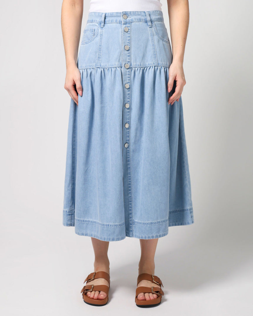Lou Skirt Light Denim