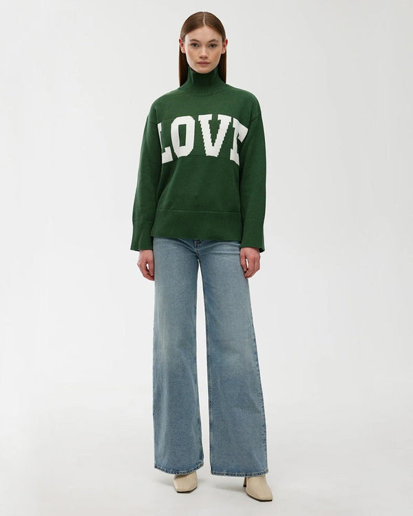 Find Love Me Jumper Forest - Kinney at Bungalow Trading Co.