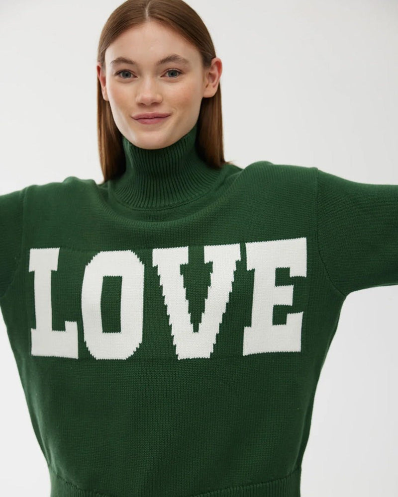 Find Love Me Jumper Forest - Kinney at Bungalow Trading Co.