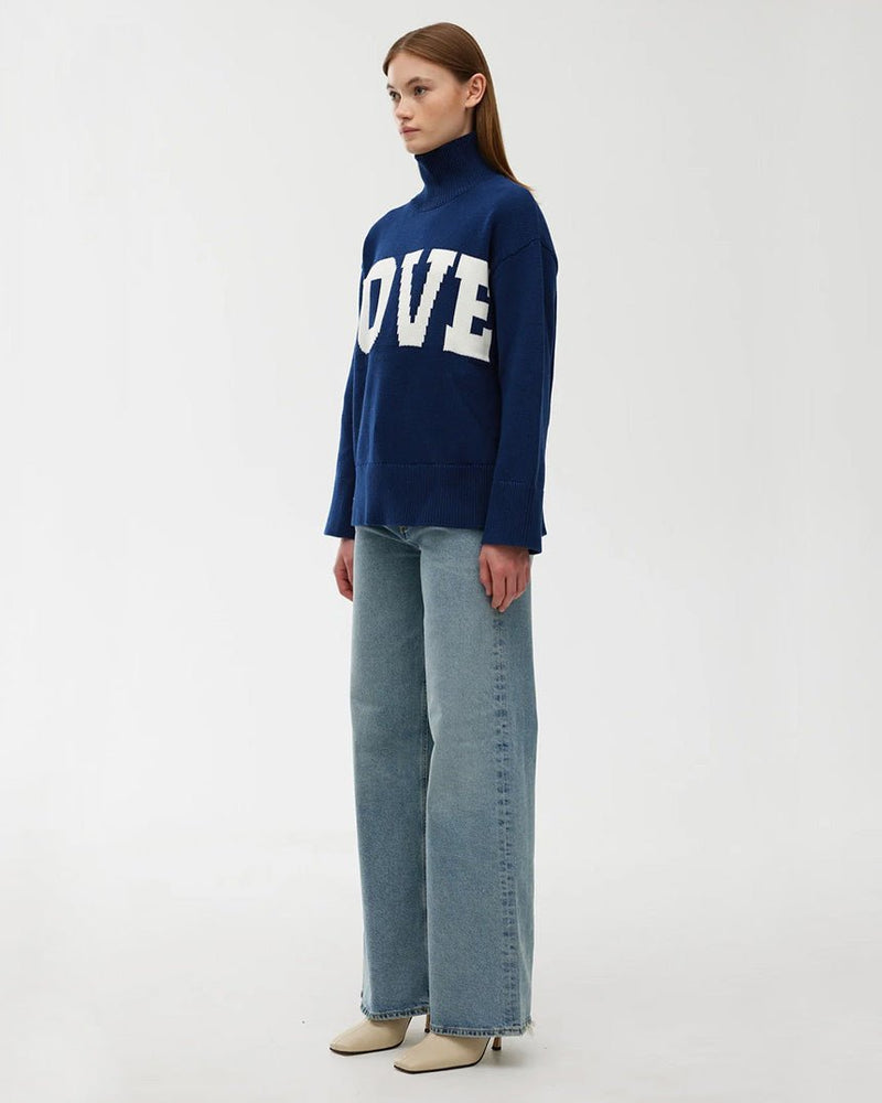 Find Love Me Jumper Navy - Kinney at Bungalow Trading Co.