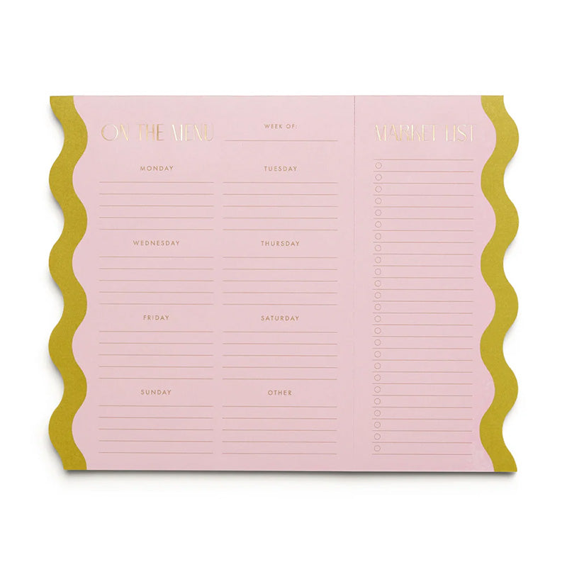 Meal Planner Notepad Pink + Chartreuse