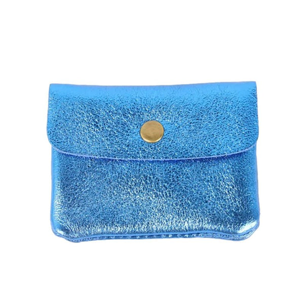 Find Mini Wallet Metallic Electric Blue - Maison Fanli at Bungalow Trading Co.