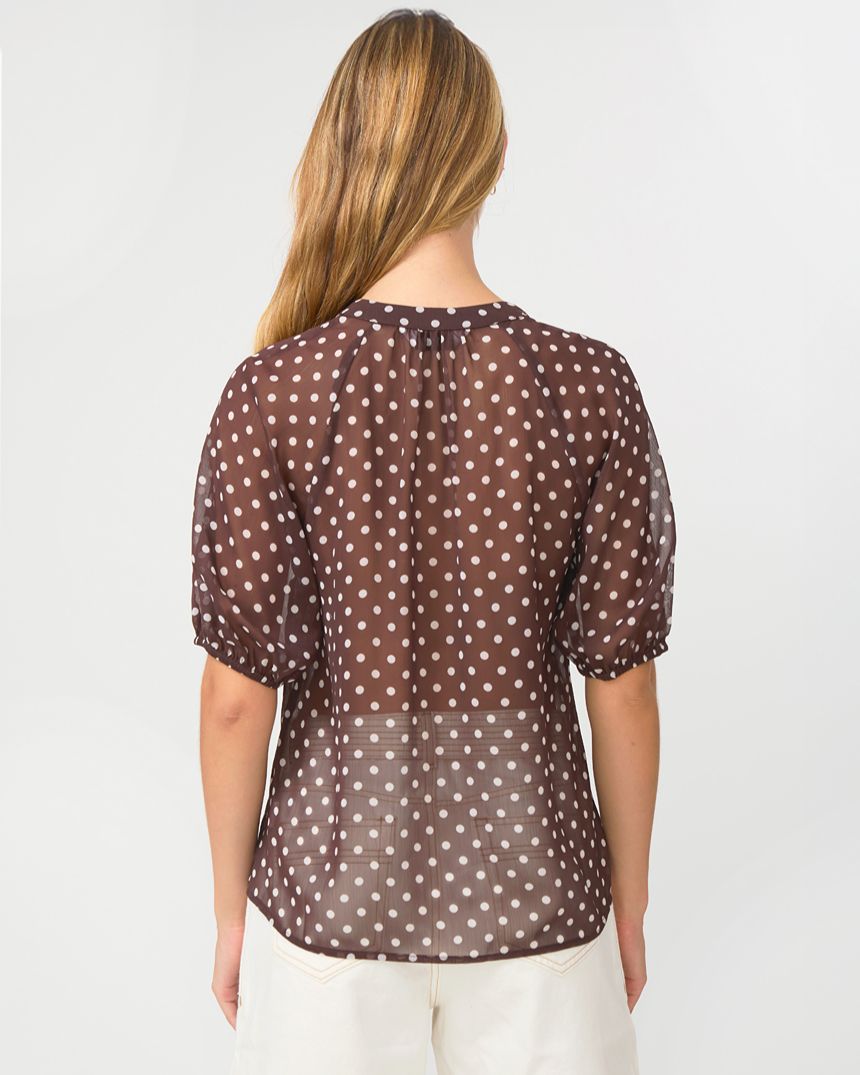 Monet Blouse Chocolate Spot