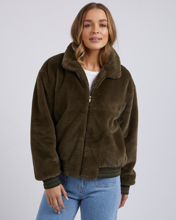Find Nora Bomber Khaki - Foxwood at Bungalow Trading Co.