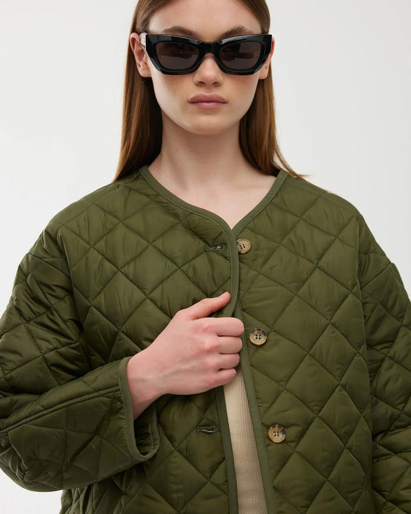 Find Nora Jacket Olive - Kinney at Bungalow Trading Co.