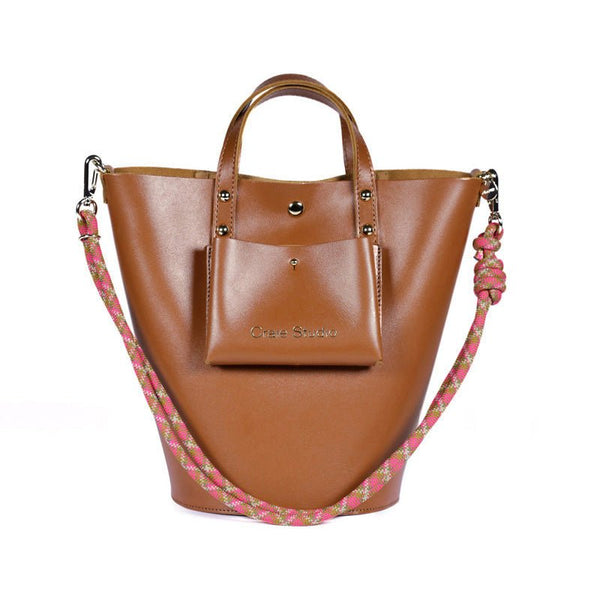Find Notion Leather Bucket Bag Tan - Craie Studio at Bungalow Trading Co.