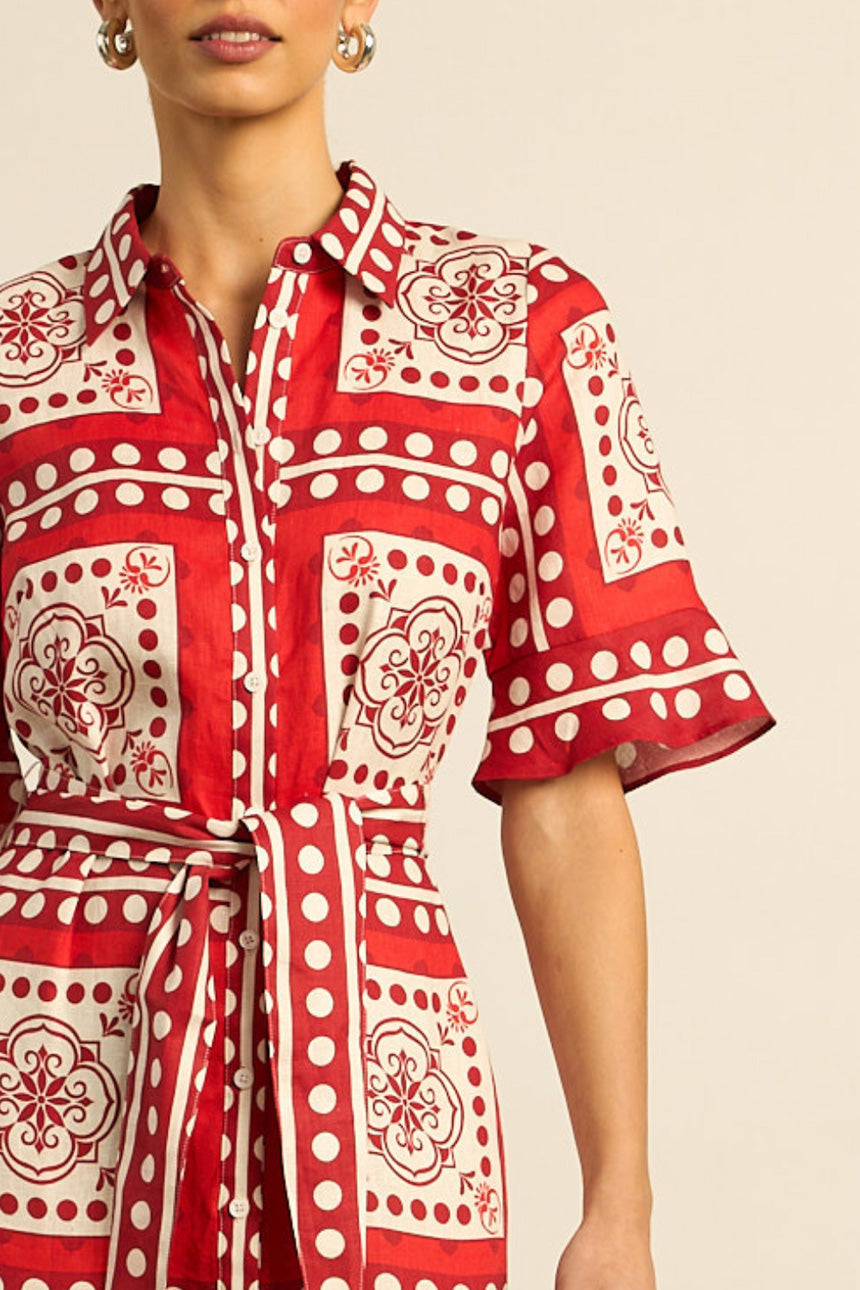 Oasis Dress Poppy Scarf